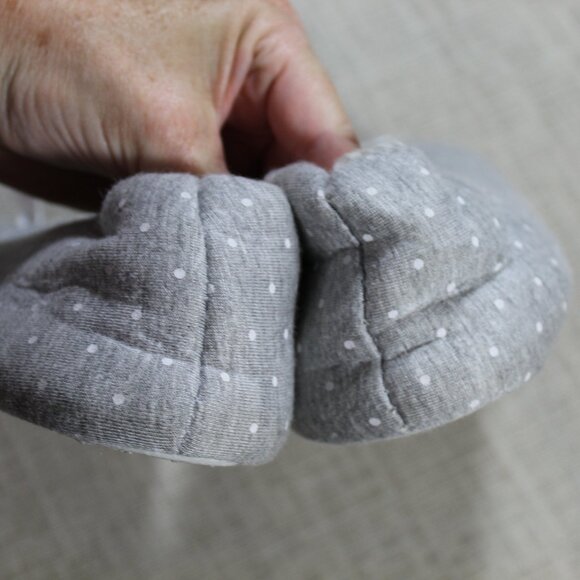 NWOT Pink Grey Polka Dot Slipper House Shoes - Picture 4 of 5